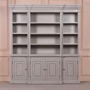 Distressed Bookcase Display Cabinet