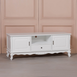 French White Large Cabinet TV Unit