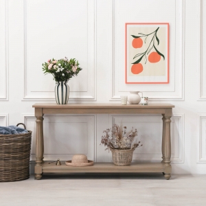 Rustic Wooden Farmhouse Console Table