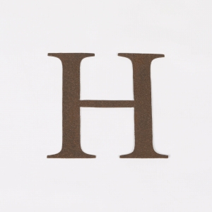 6" Rustic Iron Letter - H