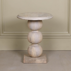 Blanchie Wooden Stacked Ball Side Occasional Table