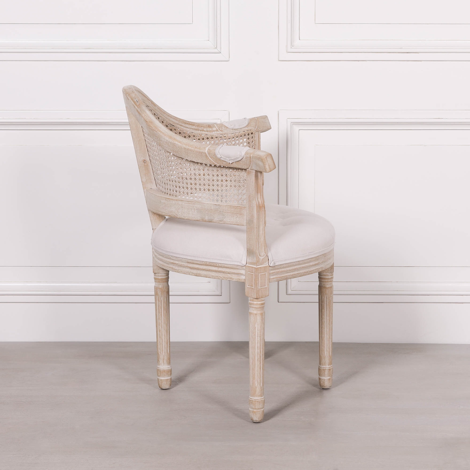 Wooden Louis Upholstered Corner Chair - Image 2