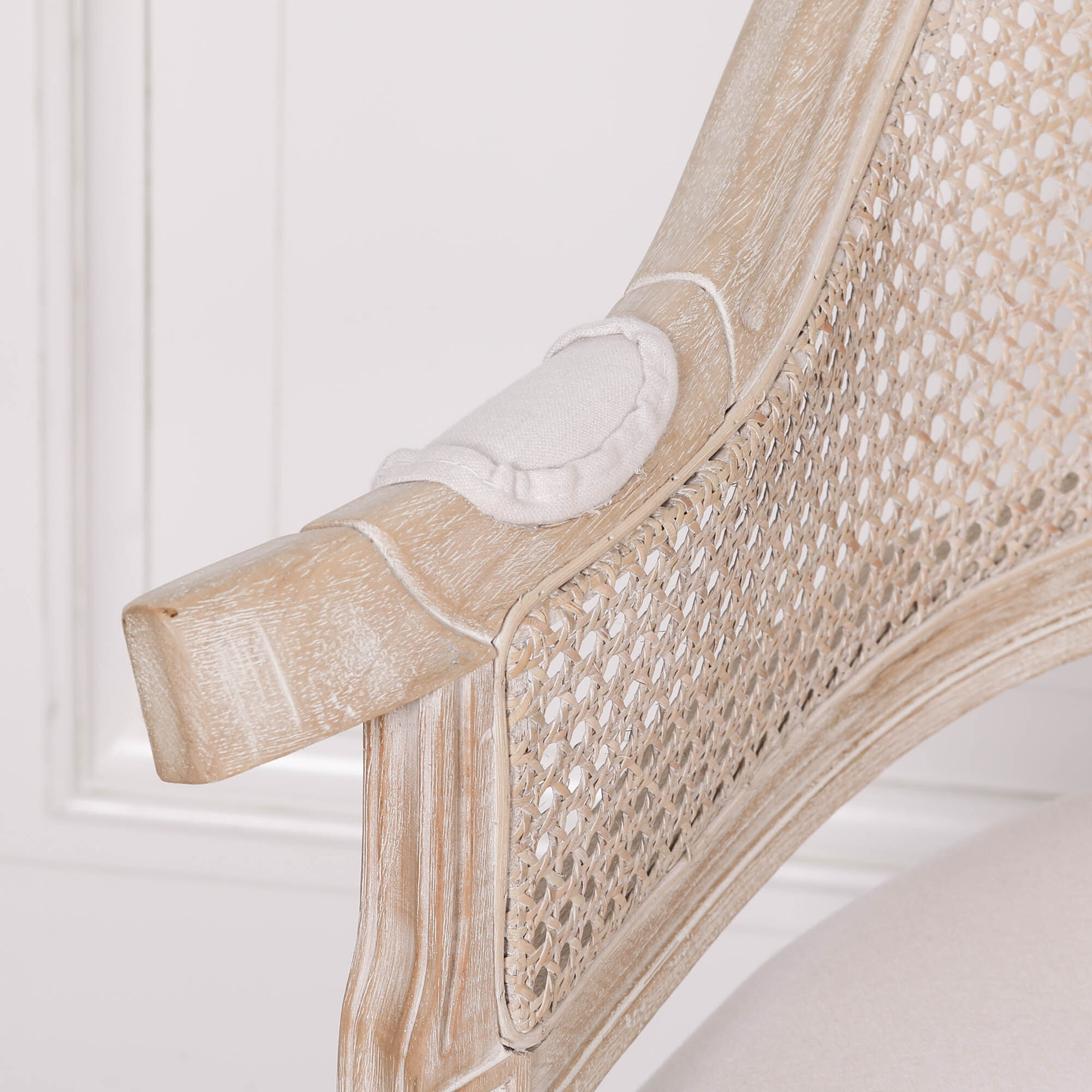 Wooden Louis Upholstered Corner Chair - Image 4