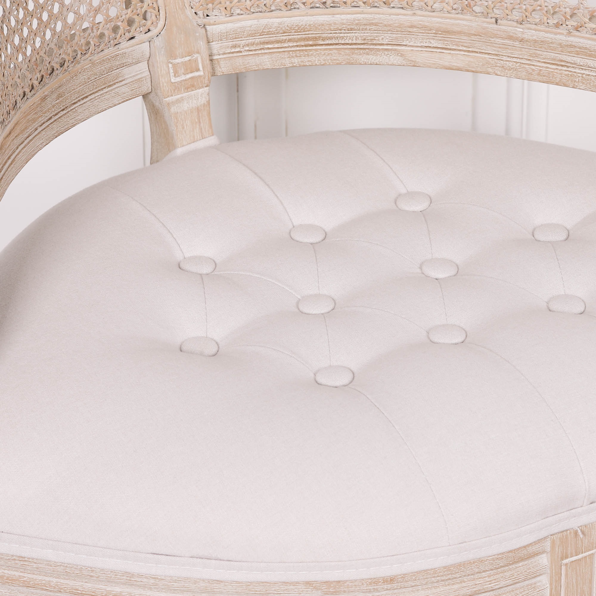 Wooden Louis Upholstered Corner Chair - Image 5
