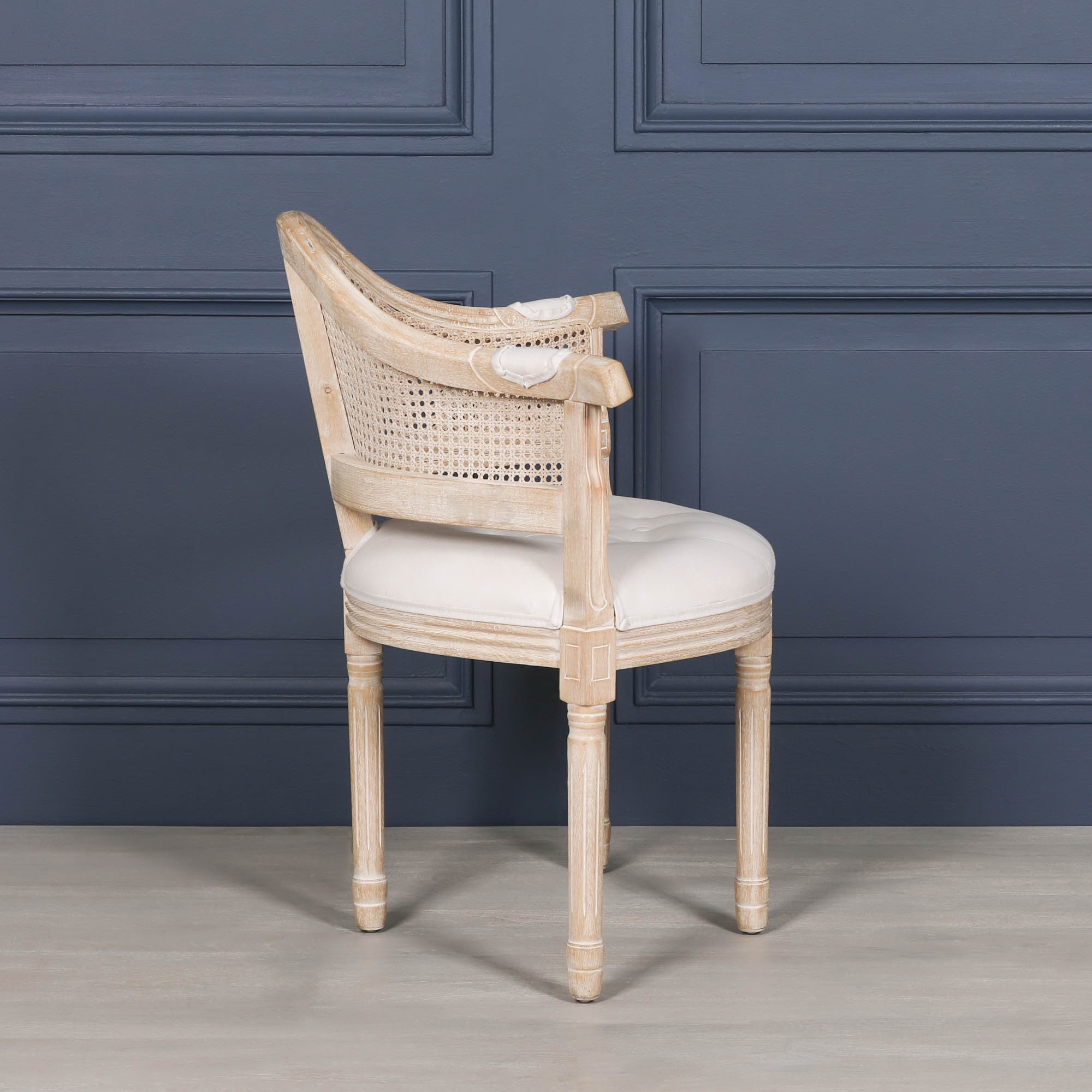 Wooden Louis Upholstered Corner Chair - Image 9