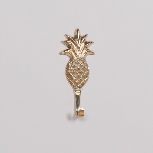 Polished Brass Pineapple Wall Hook
