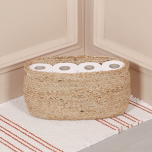 Jute Toilet Roll Storage Basket