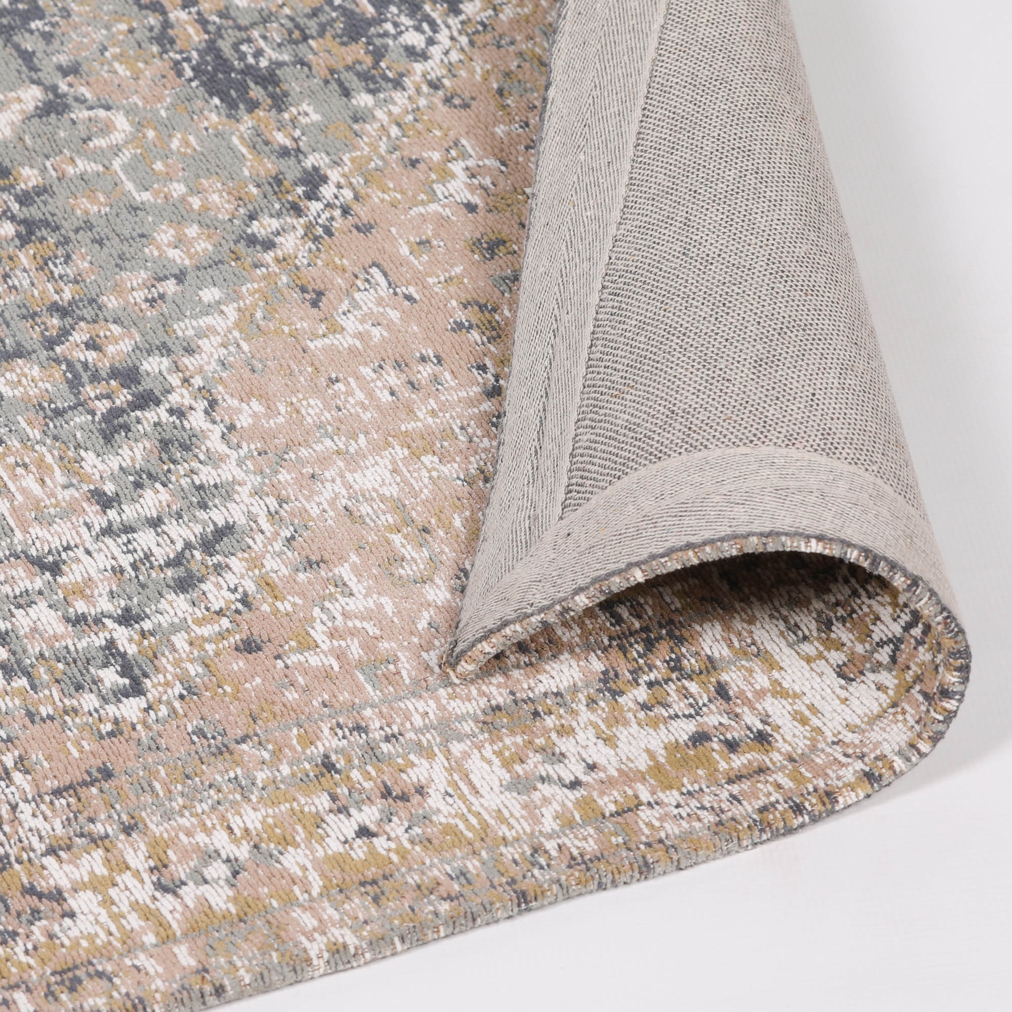 Marine Pink Chenille Washed Rug 170x120cm - Image 4